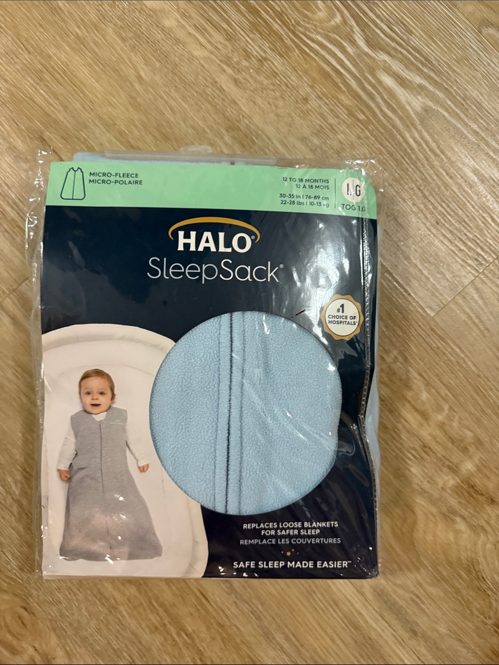 Halo SleepSack Micro-Fleece One-Piece in Light Blue